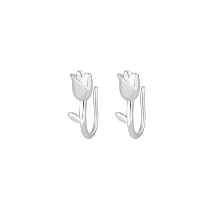 Boucles d'oreilles en forme de tulipe pour femmes et filles