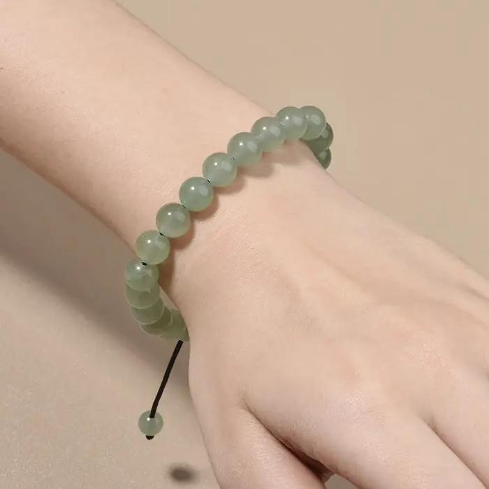 Bracelet ajustable en aventurine verte