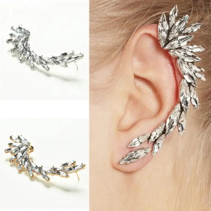 Boucles d'oreilles à clip en strass plaquées d'argent pour femmes et filles style moderne avec motif animal de compagnie à offrir pour occasions spéciales