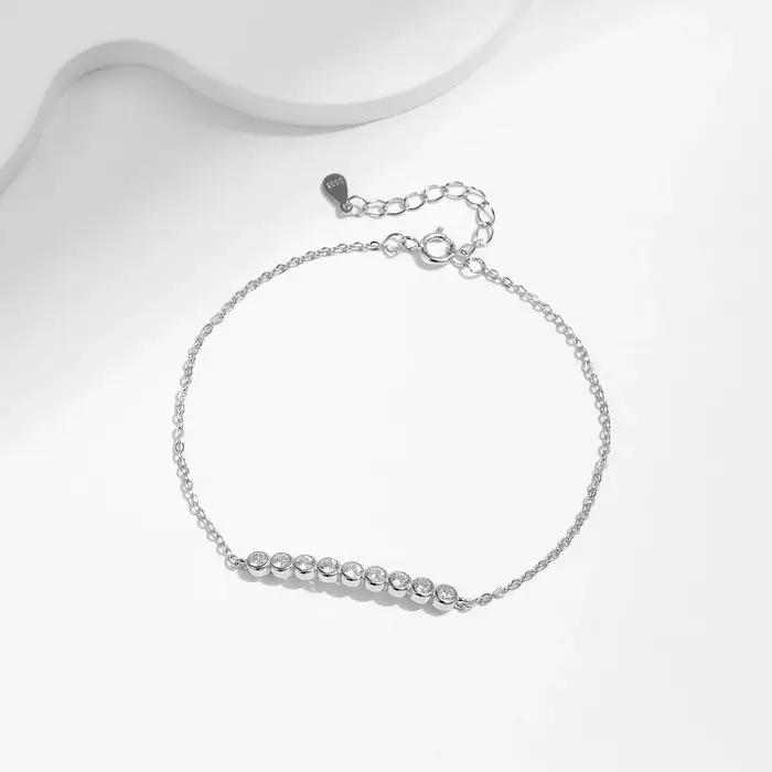 MODIAN D document-Bracelet simple Moissanite pour femme