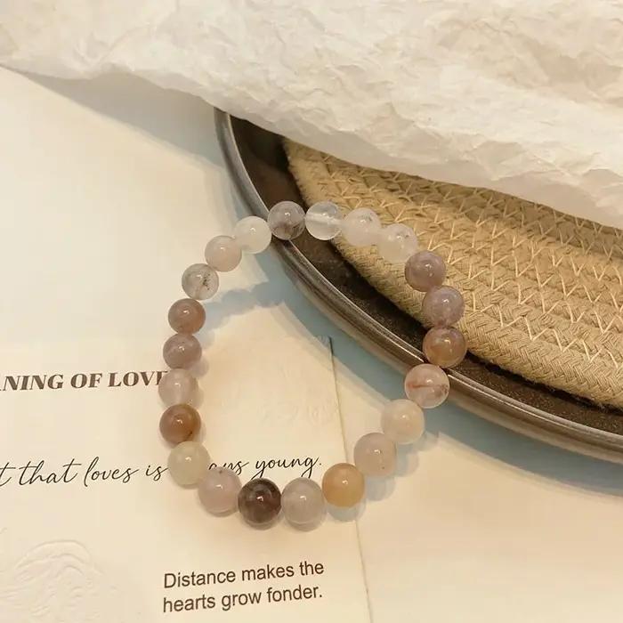 Bracelet en jade naturel design unique rétro minimaliste cadeau homme occassions spéciales