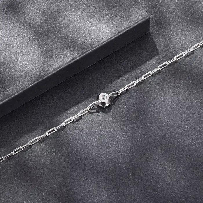 Bamoer U 1CT – Bracelet en Moissanite en argent Sterling 925