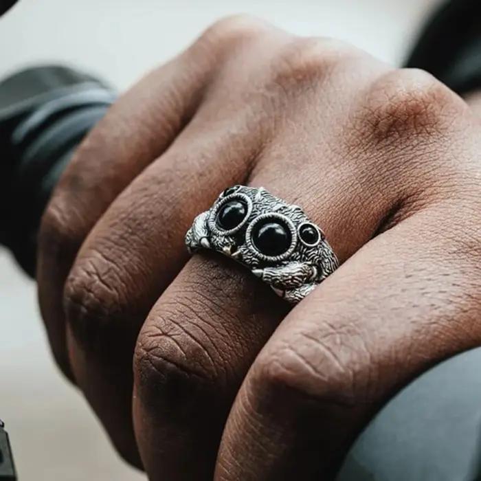 Bague araignée sautante de Style Punk faite à la main