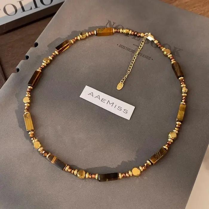 Ensemble de chaîne de clavicule double couche en alliage, bijoux de tempérament rétro, collier avec