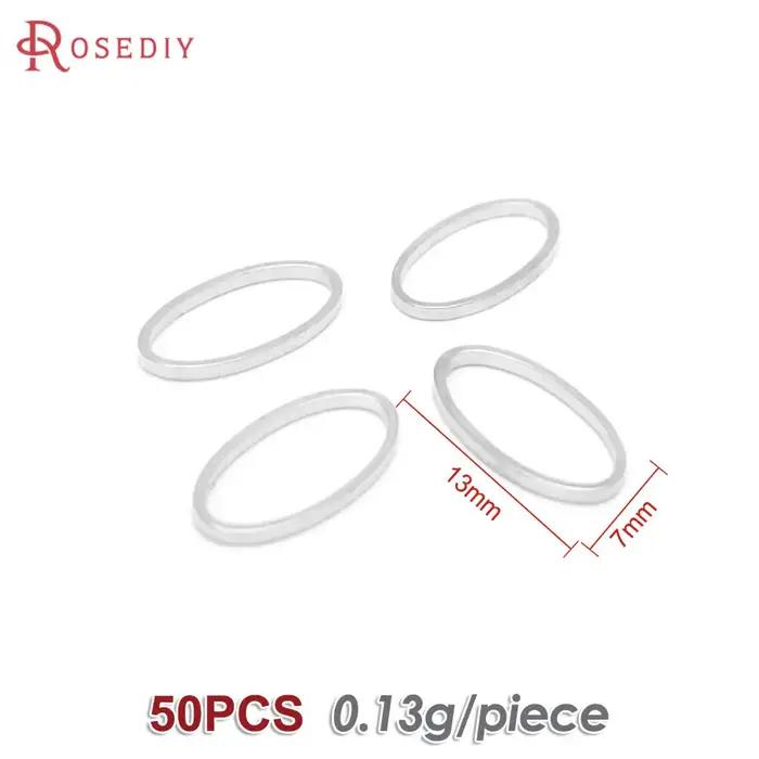 50 pièces 16x8mm 25x10mm 30x15mm 40x20mm en laiton forme ovale anneaux fermés connecter anneaux bijoux à bricoler soi-même résultats boucles d'oreilles accessoires