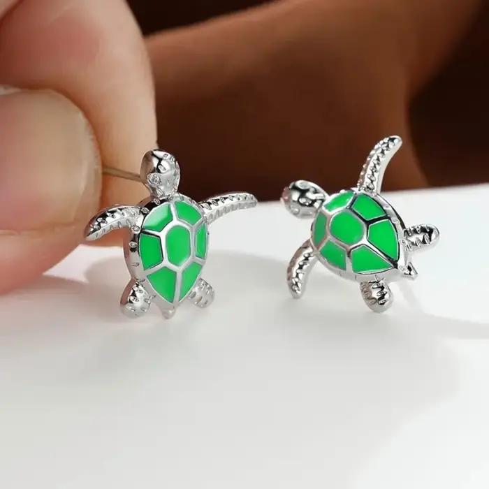 Boucles d'oreilles tortue de mer colorées et créatives pour femmes et filles bijoux originaux cadeaux pour toutes occasions
