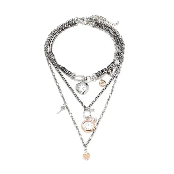Colliers avec pendentif montre personnalisés pour femmes