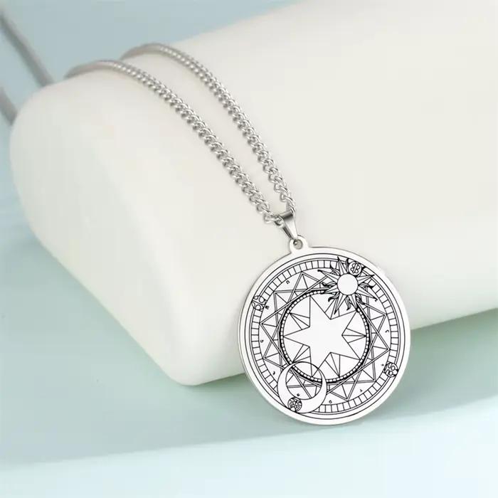EUEAVAN Collier Vintage avec Pentagramme