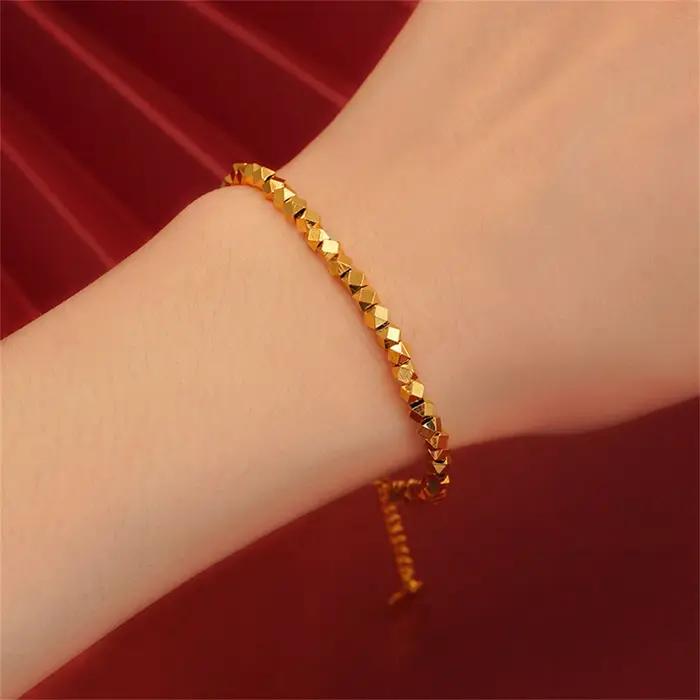 Bracelets de main perlés géométriques pour femmes