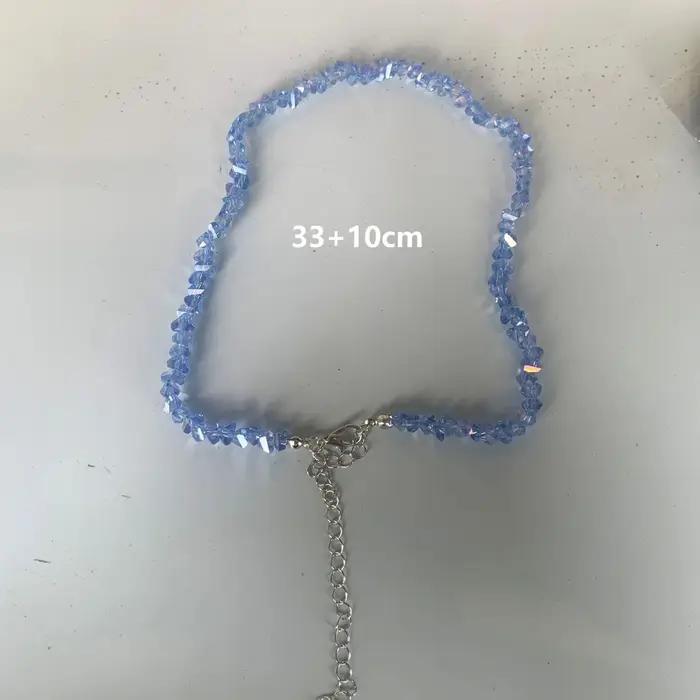 Collier ras du cou en cristal transparent avec perles irrégulières pour femmes occasions spéciales styles modernes