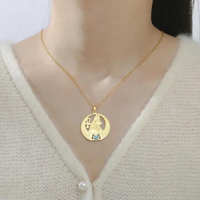 Dreamtime – collier avec pendentif en forme d'egypte égyptienne antique