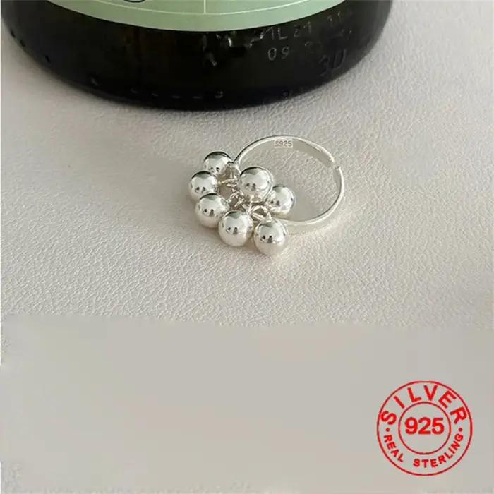 BFClub – bagues en pierre cloche couleur argent pour femmes, mode géométrique Vintage, bague irrégul