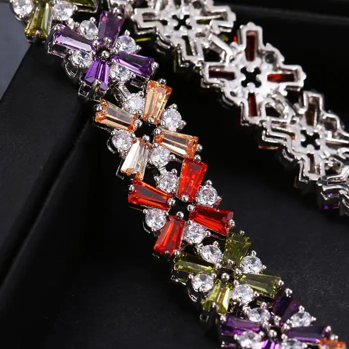 SUGO – Bracelets classiques rétro couleur or Rose en Zircon cubique pour femmes charmantes