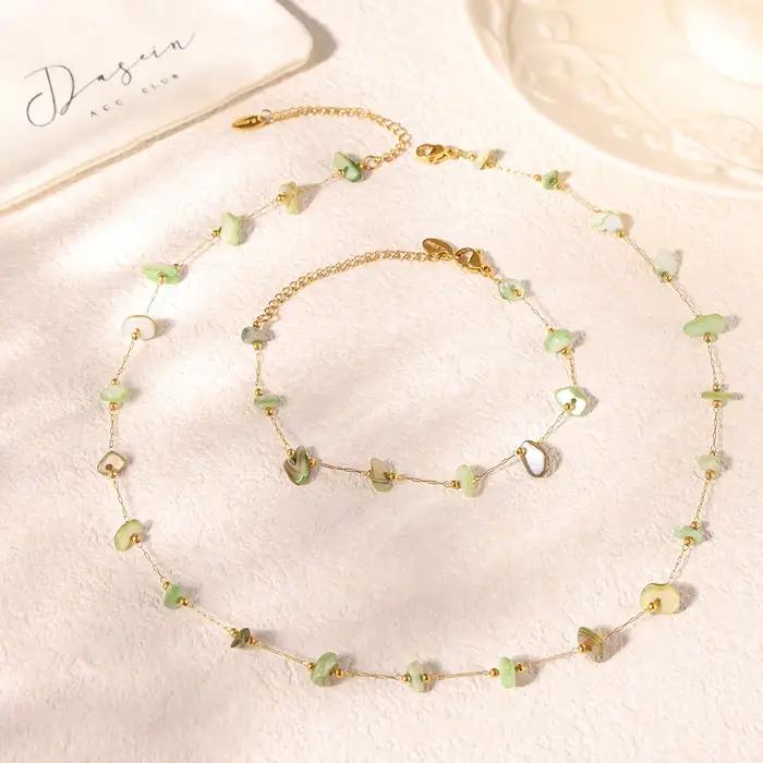 Ensemble collier et bracelet pour femmes