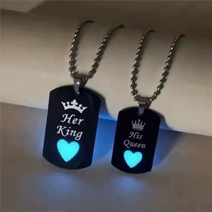 Ensemble de bijoux lumineux en acier inoxydable pour femmes