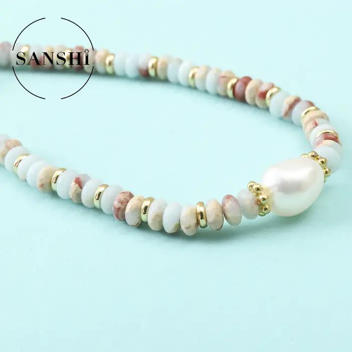 Bracelet de perles serpentines naturelles de Style station bohème pour femmes