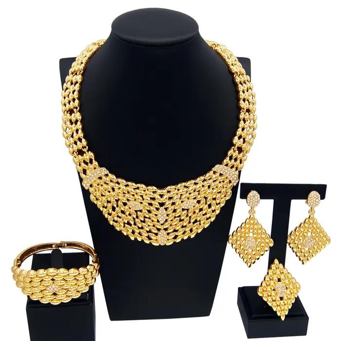 Ensembles de bijoux plaqués or de Dubaï pour femmes
