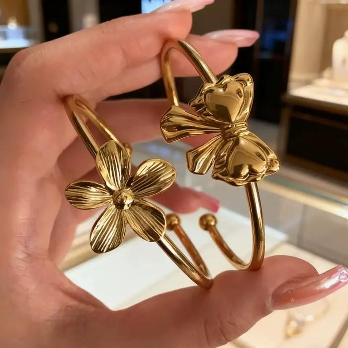 Bracelet Fleuri en Résine Empilable pour Femme Occasions Spéciales Jours Fêtes Plage