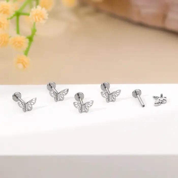 Boucles d'oreilles en titane et Zircon pour femmes