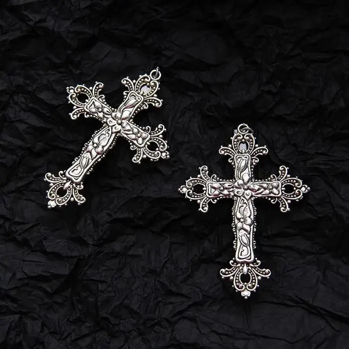 Boucles d'oreilles croisées gothiques baroques vintage pour femmes style punk accessoire gothique Y2K grunge occasions spéciales