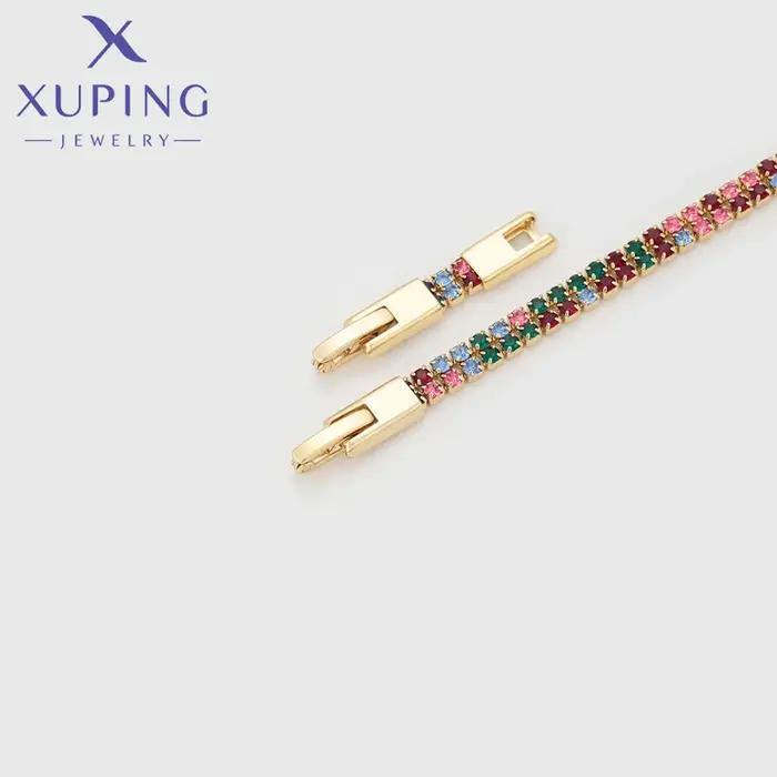Xuping bijoux nouveauté breloque à la mode multicolore pierre couleur or clair Bracelet à main pour les femmes cadeau X001001050