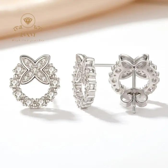 Boucles d'oreilles rondes Mori pour femmes