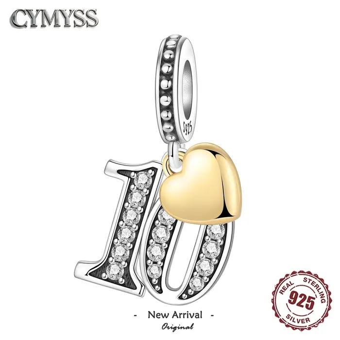 Pendentif numéro en argent Sterling 925 Original