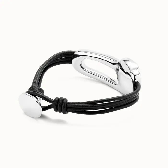Bracelet en corde de cuir géométrique pour femmes