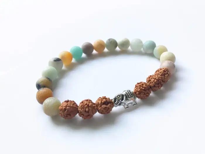 Bracelet Rudraksha en Forme d'Éléphant