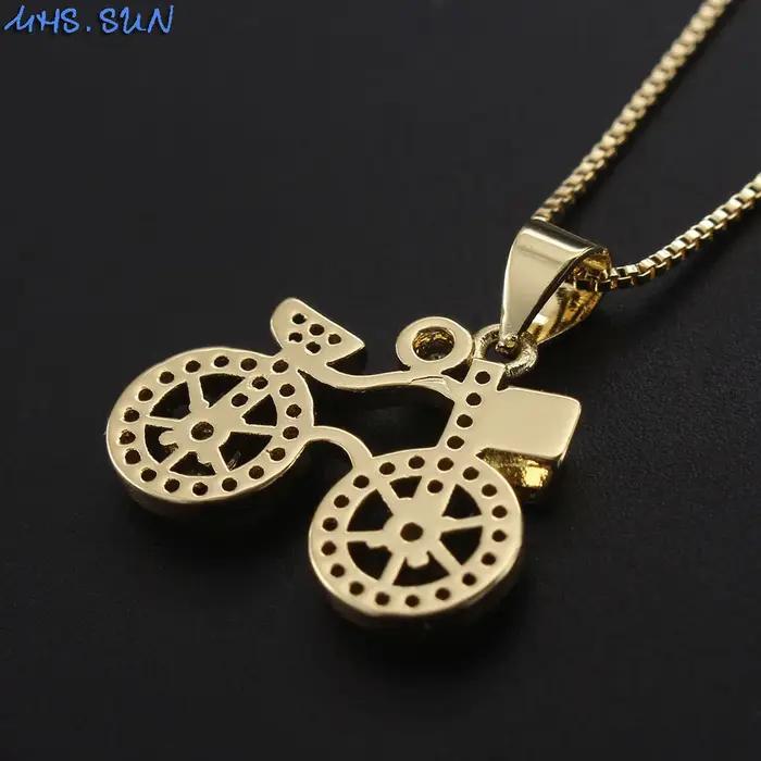 MHS.SUN Collier pendentif vélo brillant en zircon