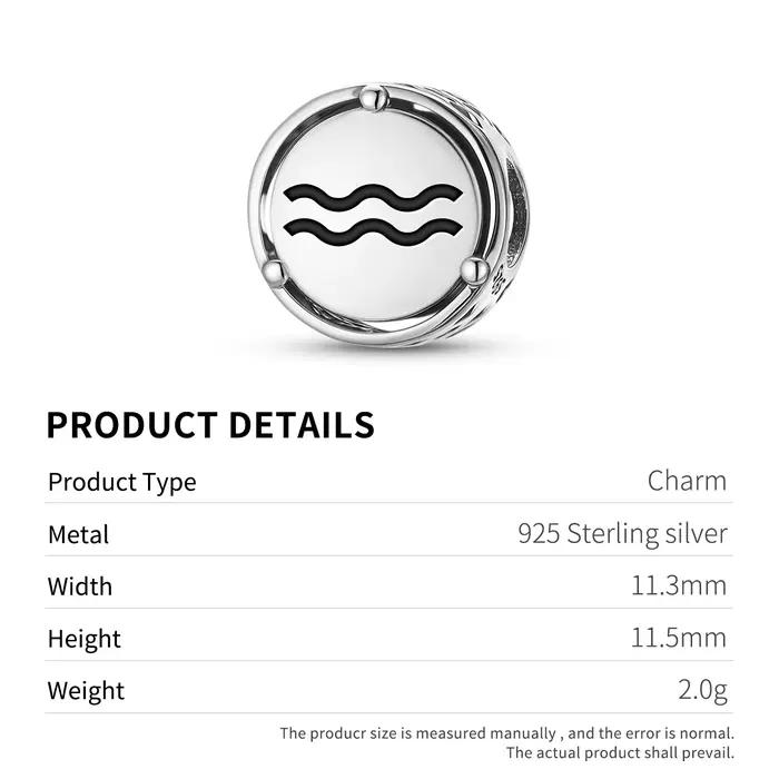 Breloque symbole en argent Sterling 925