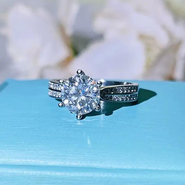PomerceJelly-Bague en argent regardé S925 pour femme