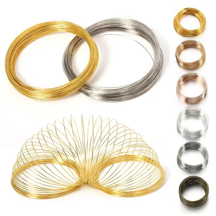 100 boucles mémoire perles en acier fil boucle cercle 55/60/115mm