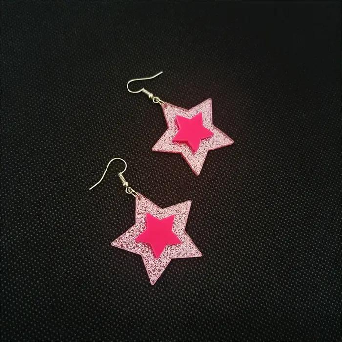 Boucles d'oreilles doubles étoiles pour femmes