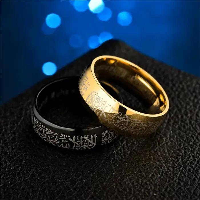 Maxmoon-Bague en titane et acier pour hommes et femmes