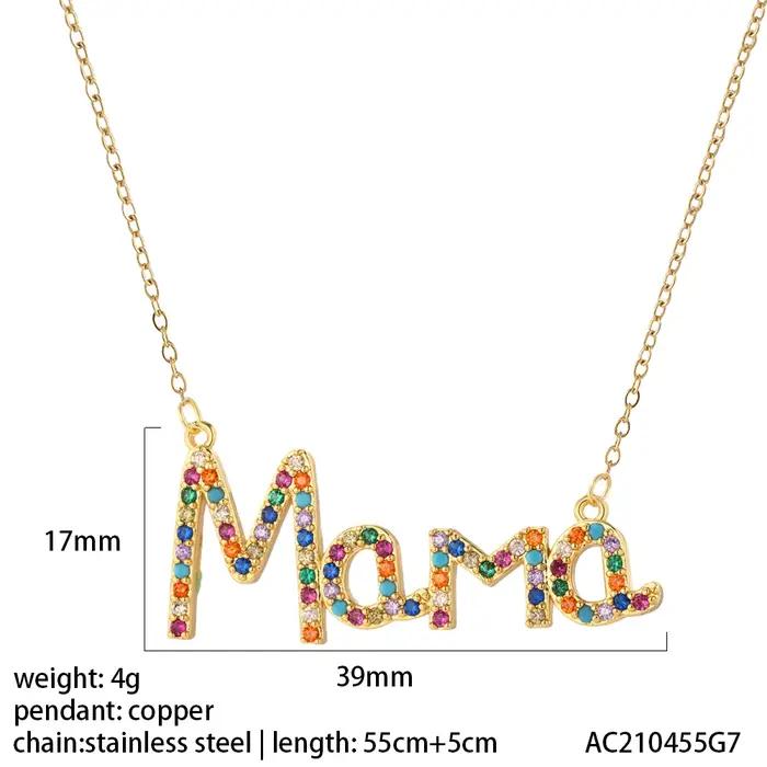 Collier en forme de cœur et de lettre pour femme