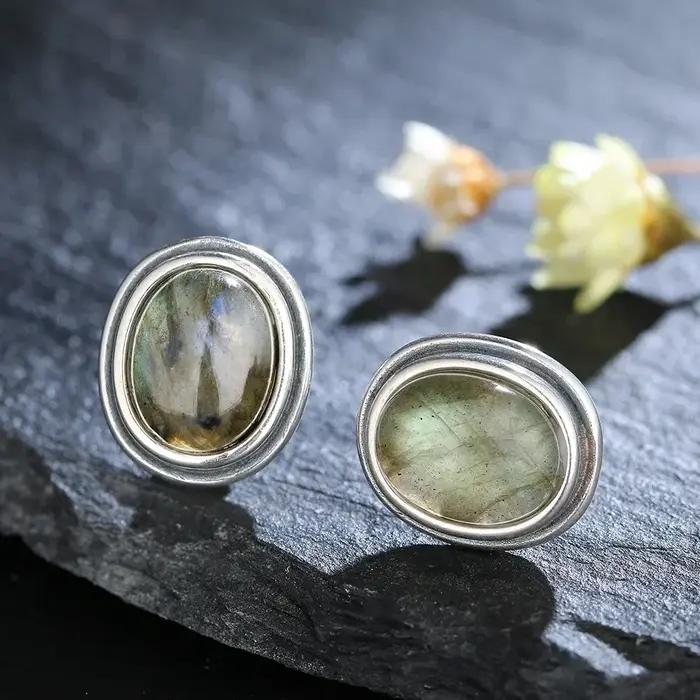 Boucles d'oreilles en améthyste naturelle 8x10MM