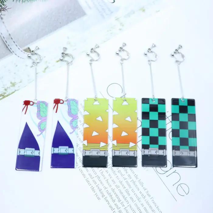 Boucles d'oreilles Tanjiro en acrylique pour femmes et filles