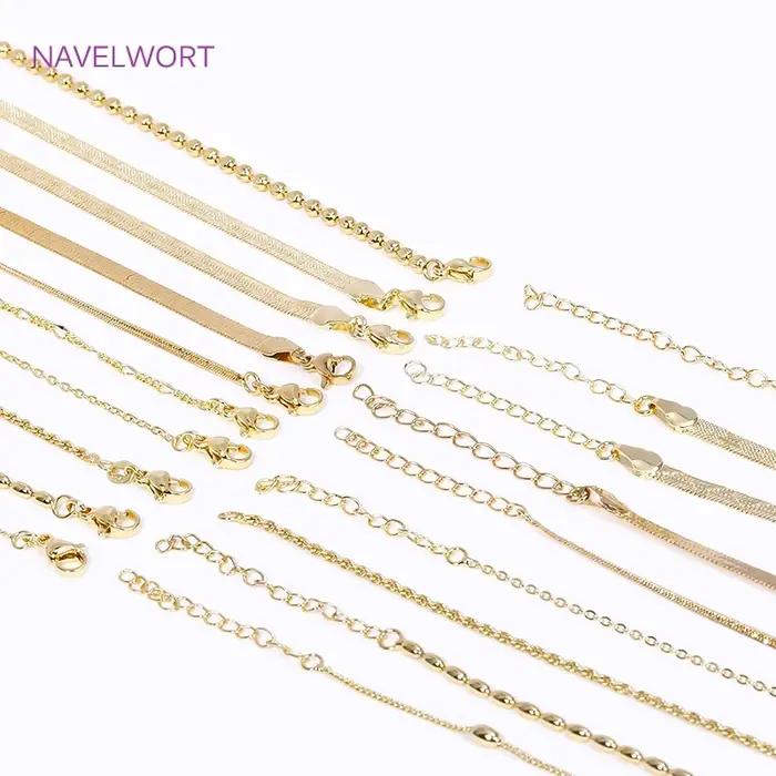 Collier en laiton plaqué or 18 carats pour femmes