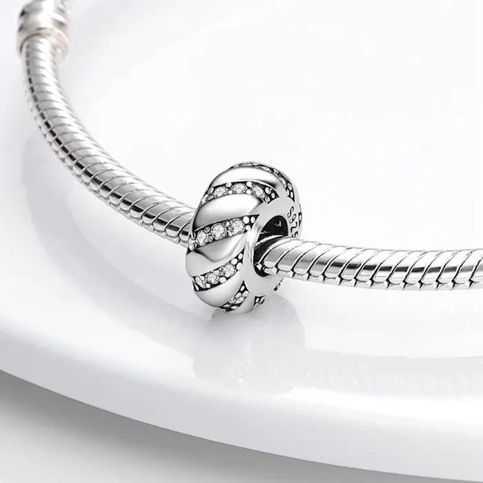 Breloques et perles clips en argent 925 avec fermoir