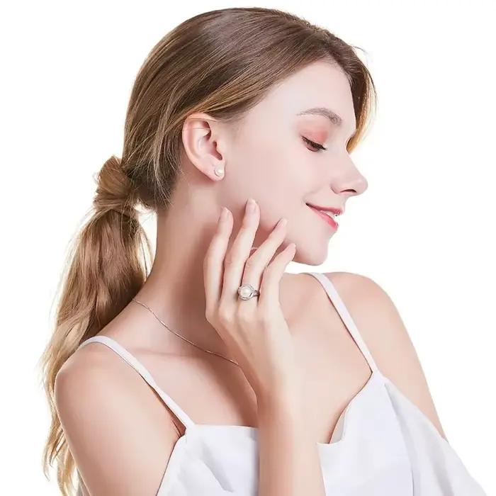 2019 bague de perles d'eau douce AAAA de qualité supérieure pour femmes