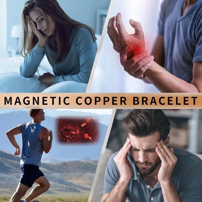 Bracelet Magnétique en Cuivre Pur pour Homme