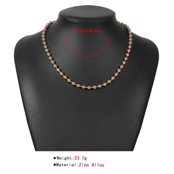 Colliers de la présidence simple en plaque d'or pour femmes