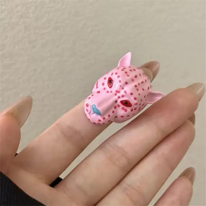 Bague élégante en métal et émail pour femmes
