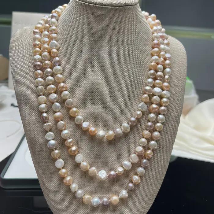 Collier de perles baroques d'eau douce naturelles