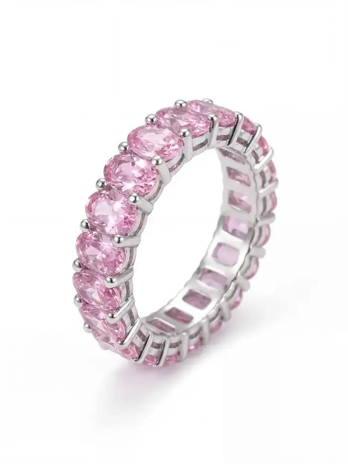 Bague ovale originale en argent Sterling 925 pour femmes