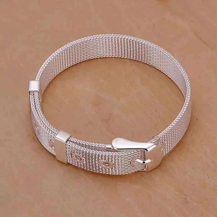 Conception de mode produit à vendre à chaud belle usine de bracelets de bijoux de couleur argent de