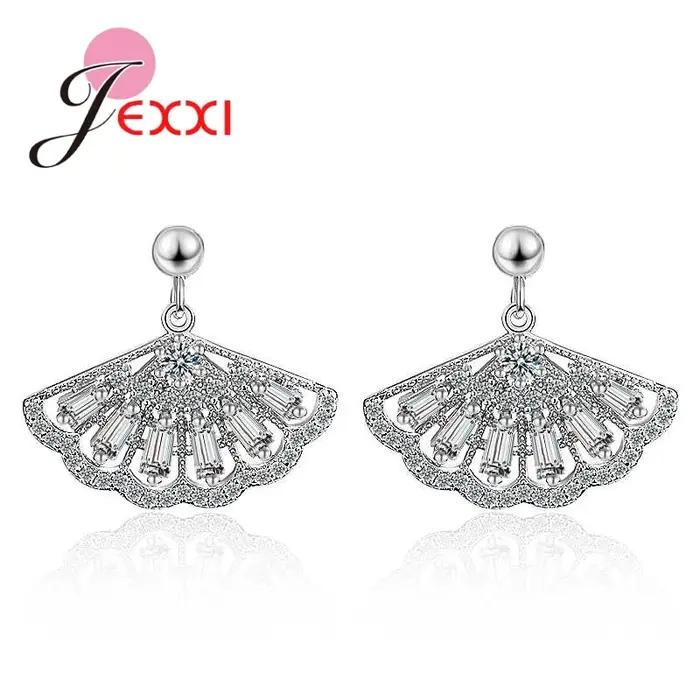 Boucles d'Oreilles Luxueuses en Argent Sterling 925 pour Femme, Accessoires de Mode et de Mariage, Vente en Gros