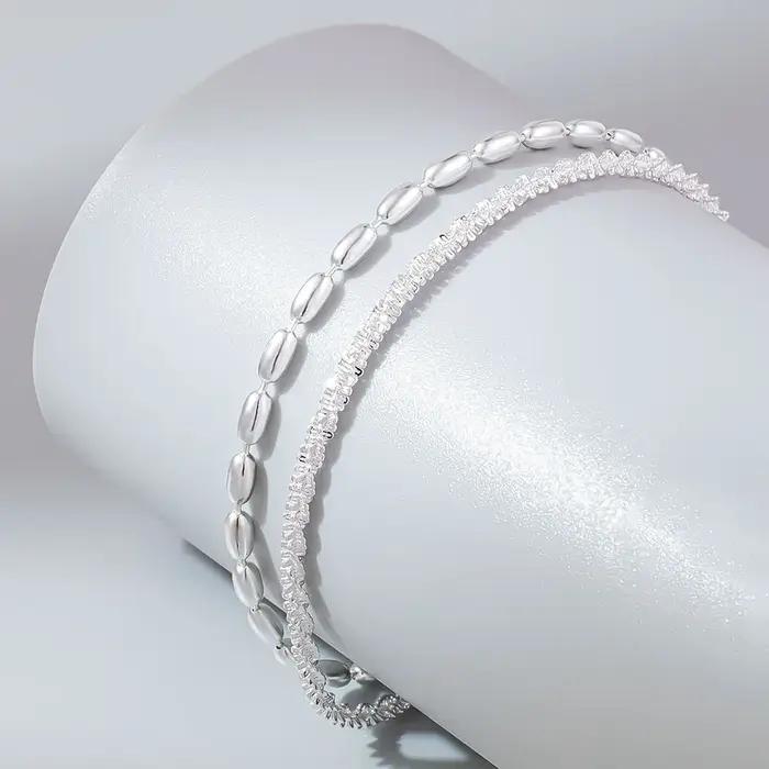 Bracelets ciel étoilé scintillant en argent Sterling 925 pour femmes et filles
