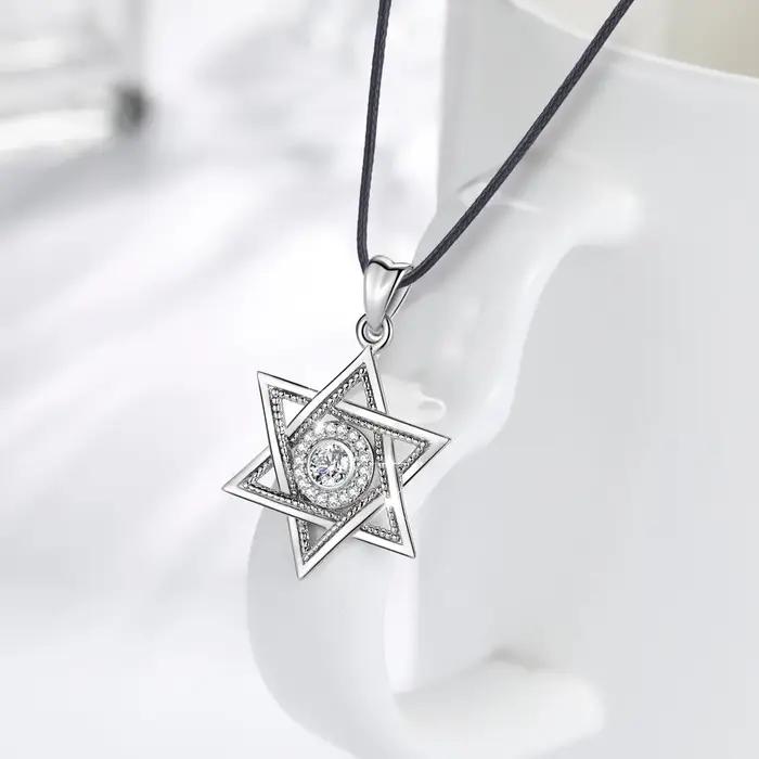 Eudora – collier étoile de David en argent Sterling 925
